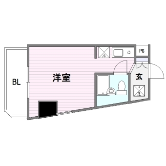 マーブル住吉105号室-間取り