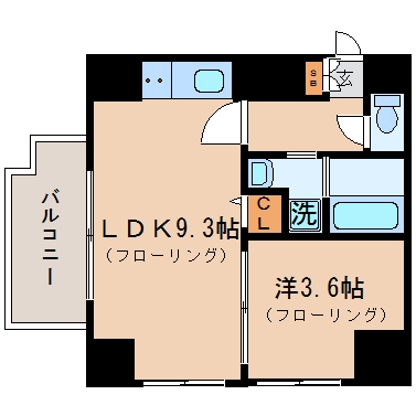 ステージア平尾508号室-間取り