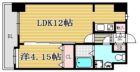 ローズモントフレア博多駅東 - 所在階 の間取り図