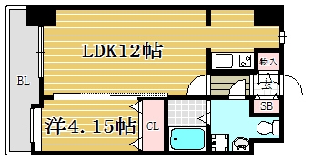 ローズモントフレア博多駅東1103号室-間取り