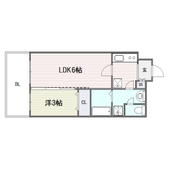 エンクレスト平尾Ⅱ504号室-間取り