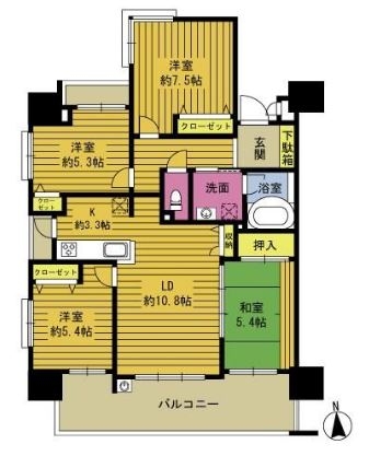 アメックス博多筑紫通り702号室-間取り