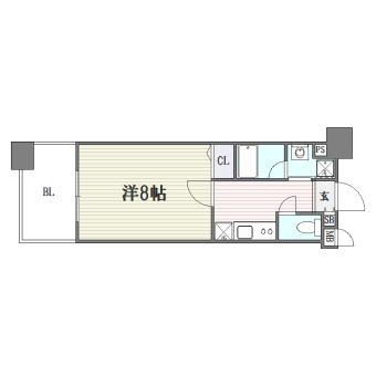 S-FORT福岡県庁前1106号室-間取り