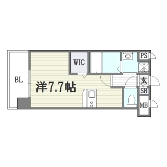 エンクレストベイ天神東Ⅱ1211号室-間取り