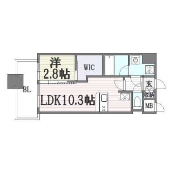 ブラン・スタイル博多406号室-間取り