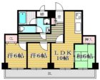 藤和コープソシエ大名 - 所在階 の間取り図