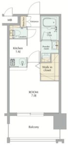 エンクレストGRAN博多駅前 - 所在階***階の間取り図 7751