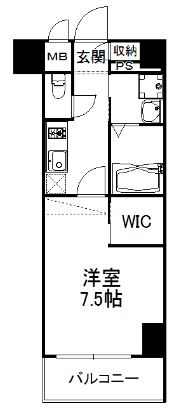 エンクレスト祇園603号室-間取り