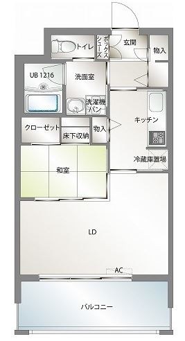 エンクレストベイ天神東502号室-間取り