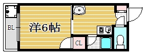 プロスパー別府203号室-間取り