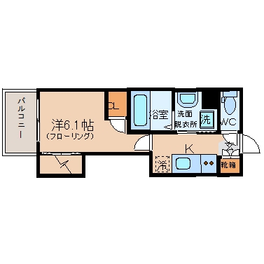 アクタス天神パークシティ203号室-間取り