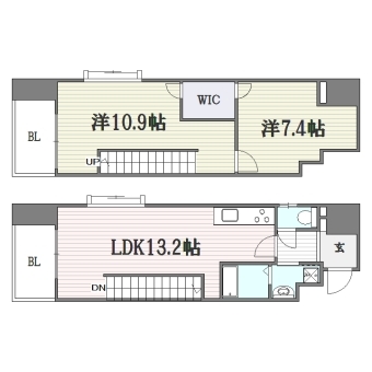 スタンドリバー堅粕402号室-間取り