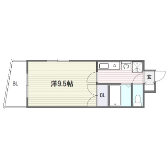 クラージュ舞鶴1001号室-間取り