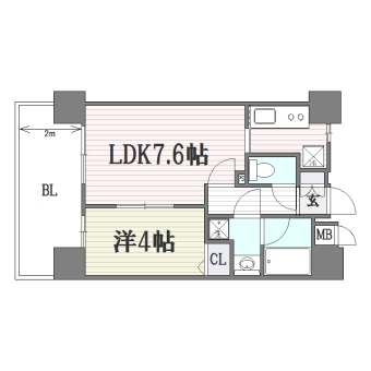 リアンシエルブルー東公園903号室-間取り