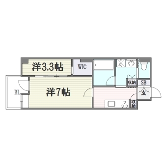 パラディーソ赤坂202号室-間取り