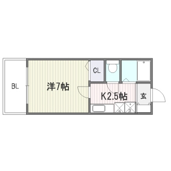 アクタス博多301号室-間取り