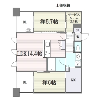 エンクレスト博多STYLE1103号室-間取り