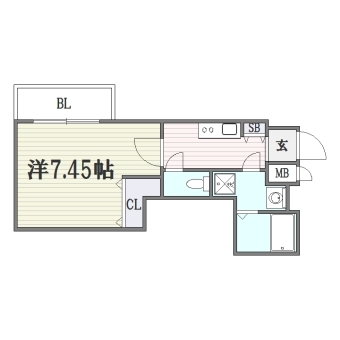 ローズモントフレア六本松1004号室-間取り