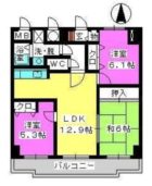 ガーデンコート大濠 - 所在階 の間取り図