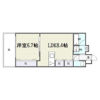 アミティエ博多駅南502号室-間取り