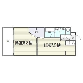 アミティエ博多駅南205号室-間取り