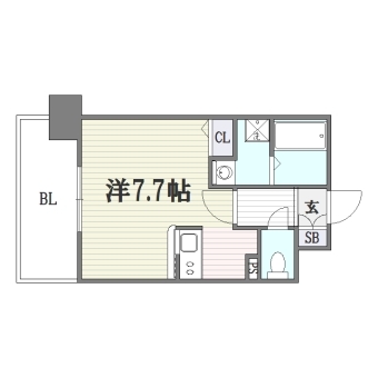 エンクレスト薬院大通り1206号室-間取り