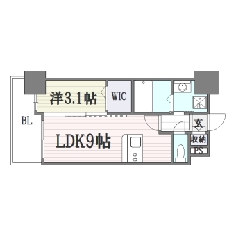 エンクレスト薬院大通り502号室-間取り