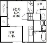 ウイング博多202号室-間取り