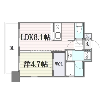 エンクレスト天神STAGE601号室-間取り