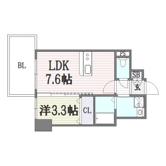 エンクレスト博多ハーモニー1007号室-間取り