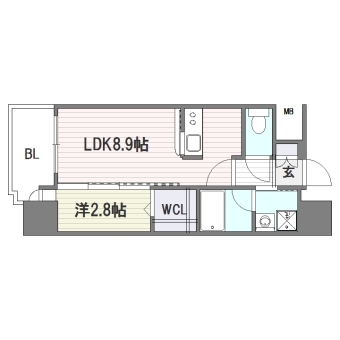 エンクレスト博多リバティ508号室-間取り