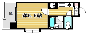 フォーラム博多駅南301号室-間取り