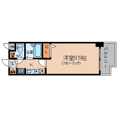 アクタス博多駅前II302号室-間取り