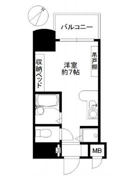 ロマネスク天神アネックス412号室-間取り