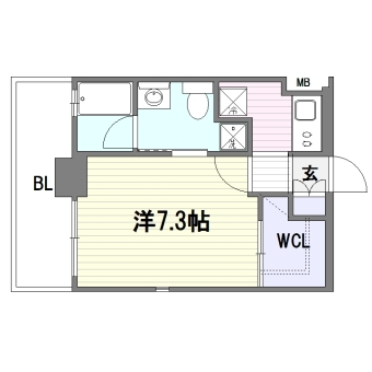 アソシアグロッツォ平尾ザ・シティ201号室-間取り