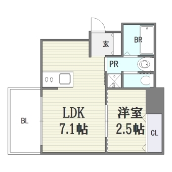 DHガーデン平尾301号室-間取り