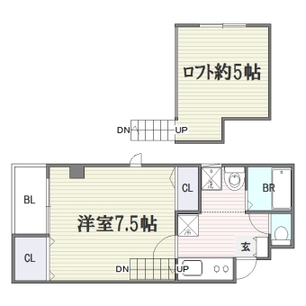 イル・グラッツィア渡辺通I302号室-間取り