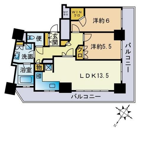 グランアルト天神タワー904号室-間取り