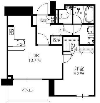 アメックス大濠タワー705号室-間取り