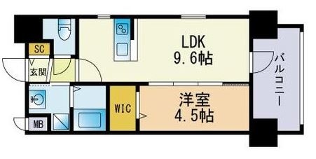 CLUB博多駅南レジデンス601号室-間取り