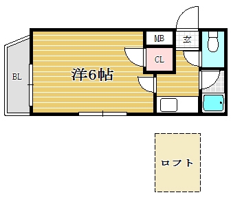 ラピタ福岡ドーム前101号室-間取り