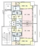 クオーレ天神南 - 所在階 の間取り図