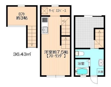 エルモスドームサイド5号室-間取り