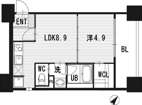 ステイシス博多駅前1210号室-間取り