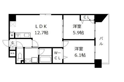 1304号室-間取り