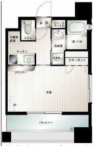 エンクレスト薬院504号室-間取り