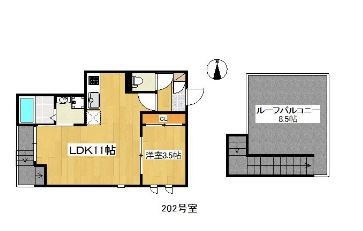 Grandtic Ehre 愛宕202号室-間取り