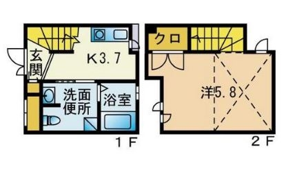 ラ・クラッセ飯倉Ⅰ102号室-間取り