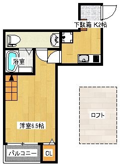 グラード住吉102号室-間取り