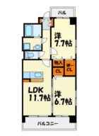 シャトレ六番館 - 所在階 の間取り図